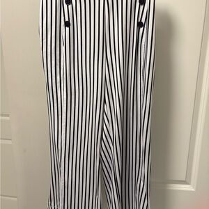 Blue and White Striped Pants